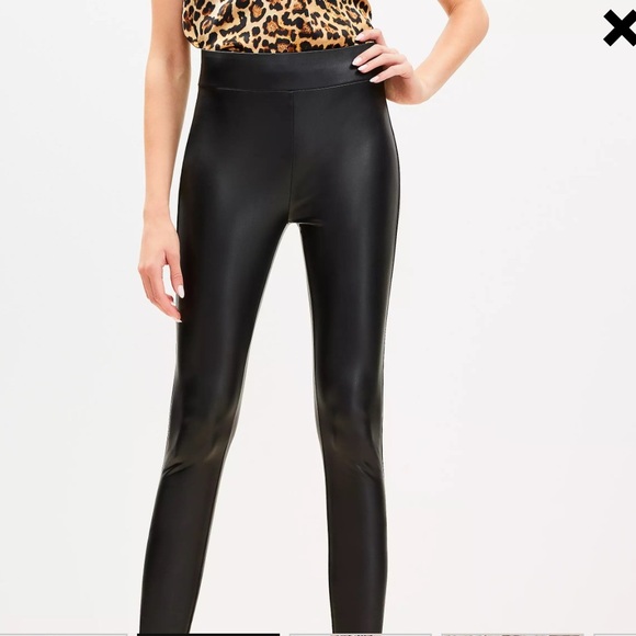 Ann Taylor Loft stretch, faux leather pants - Picture 1 of 8